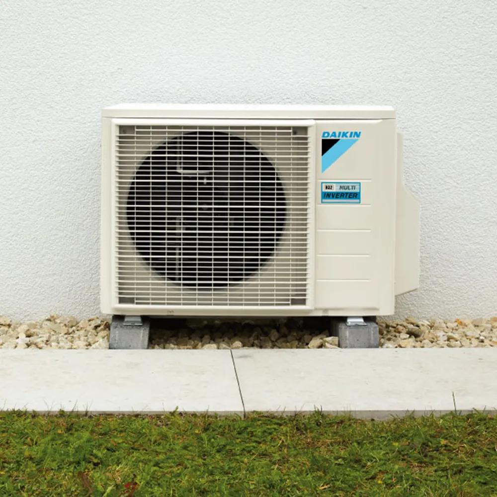 HVAC unit being serviced by a professional